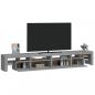 Preview: TV-Schrank mit LED-Leuchten Grau Sonoma 260x36,5x40 cm