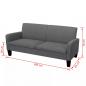 Preview: 3-Sitzersofa 180 x 65 x 76 cm Dunkelgrau