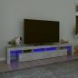 Preview: ARDEBO.de - TV-Schrank mit LED-Leuchten Betongrau 230x36,5x40 cm