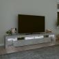 Preview: TV-Schrank mit LED-Leuchten Betongrau 230x36,5x40 cm