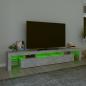 Preview: TV-Schrank mit LED-Leuchten Betongrau 230x36,5x40 cm