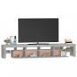 Preview: TV-Schrank mit LED-Leuchten Betongrau 230x36,5x40 cm