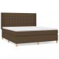 Preview: Boxspringbett mit Matratze Dunkelbraun 180x200 cm Stoff