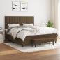 Preview: ARDEBO.de - Boxspringbett mit Matratze Dunkelbraun 180x200 cm Stoff