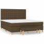 Preview: Boxspringbett mit Matratze Dunkelbraun 180x200 cm Stoff