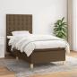 Preview: ARDEBO.de - Boxspringbett mit Matratze Dunkelbraun 90x200 cm Stoff