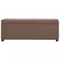 Preview: Bank mit Staufach 116 cm Braun Polyester 