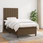 Preview: ARDEBO.de - Boxspringbett mit Matratze Dunkelbraun 90x200 cm Stoff