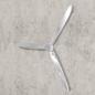 Preview: Wanddekoration Propeller Silbern 70cm Aluminium