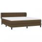 Preview: Boxspringbett mit Matratze Dunkelbraun 180x200 cm Stoff