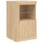 Preview: Beistellschrank mit LED-Leuchten Sonoma Eiche Holzwerkstoff