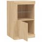 Preview: Beistellschrank mit LED-Leuchten Sonoma Eiche Holzwerkstoff