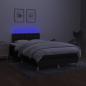 Preview: Boxspringbett mit Matratze & LED Schwarz 120x200 cm Stoff