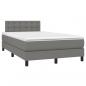 Preview: Boxspringbett mit Matratze Dunkelgrau 120x200 cm Stoff