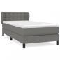 Preview: Boxspringbett mit Matratze Dunkelgrau 100x200 cm Stoff