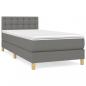 Preview: Boxspringbett mit Matratze Dunkelgrau 100x200 cm Stoff