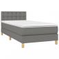 Preview: Boxspringbett mit Matratze Dunkelgrau 100x200 cm Stoff