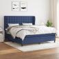 Preview: ARDEBO.de - Boxspringbett mit Matratze Blau 160x200 cm Stoff