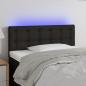 Preview: ARDEBO.de - LED Kopfteil Schwarz 100x5x78/88 cm Stoff