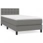 Preview: Boxspringbett mit Matratze Dunkelgrau 100x200 cm Stoff