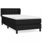 Preview: Boxspringbett mit Matratze Schwarz 100x200 cm Stoff