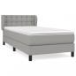 Preview: Boxspringbett mit Matratze Hellgrau 80x200 cm Stoff