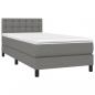 Preview: Boxspringbett mit Matratze & LED Dunkelgrau 80x200 cm Stoff