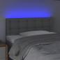 Preview: LED Kopfteil Hellgrau 80x5x78/88 cm Stoff