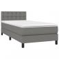 Preview: Boxspringbett mit Matratze Dunkelgrau 80x200 cm Stoff