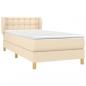 Preview: Boxspringbett mit Matratze Creme 100x200 cm Stoff