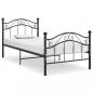 Preview: ARDEBO.de - Bett Schwarz Metall 90x200 cm