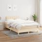 Preview: ARDEBO.de - Boxspringbett mit Matratze Creme 120x200 cm Stoff