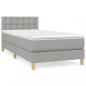 Preview: Boxspringbett mit Matratze Hellgrau 80x200 cm Stoff