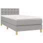 Preview: Boxspringbett mit Matratze Hellgrau 80x200 cm Stoff