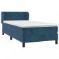 Preview: Boxspringbett mit Matratze Dunkelblau 90x190 cm Samt