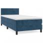 Preview: Boxspringbett mit Matratze Dunkelblau 90x200 cm Samt