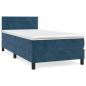 Preview: Boxspringbett mit Matratze Dunkelblau 90x190 cm Samt