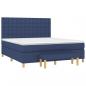 Preview: Boxspringbett mit Matratze Blau 160x200 cm Stoff