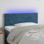 Preview: ARDEBO.de - LED Kopfteil Dunkelblau 90x5x78/88 cm Samt