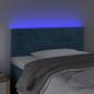 Preview: LED Kopfteil Dunkelblau 90x5x78/88 cm Samt