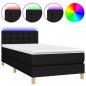 Preview: Boxspringbett mit Matratze & LED Schwarz 80x200 cm Stoff