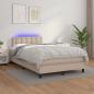 Preview: ARDEBO.de - Boxspringbett mit Matratze & LED Cappuccino-Braun 120x200cm