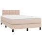 Preview: Boxspringbett mit Matratze & LED Cappuccino-Braun 120x200cm