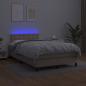 Preview: Boxspringbett mit Matratze & LED Cappuccino-Braun 120x200cm