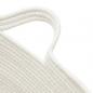 Preview: Wäschekorb Beige und Weiß Ø60x36 cm Baumwolle