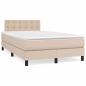 Preview: Boxspringbett Matratze Cappuccino-Braun 120x200cm Kunstleder