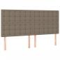 Preview: Boxspringbett mit Matratze & LED Taupe 160x200 cm Stoff