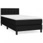 Preview: Boxspringbett mit Matratze Schwarz 80x200 cm Stoff