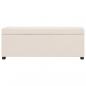 Preview: Bank mit Staufach 116 cm Creme Polyester