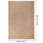 Preview: Teppich ZIZUR 200x290 cm Jute-Optik Indoor und Outdoor